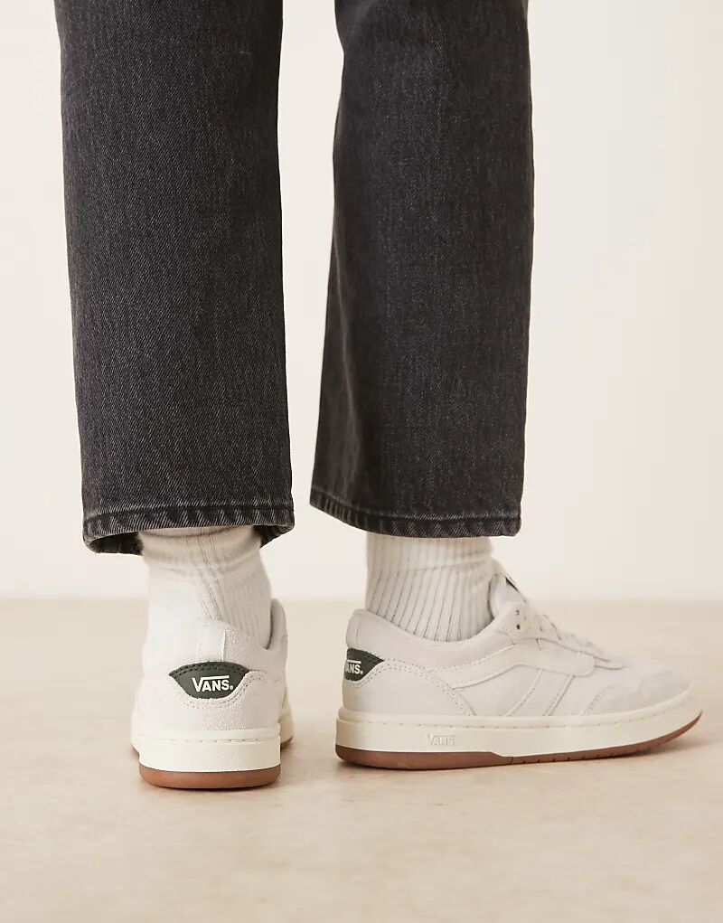 Кроссовки Vans Cruze 3.0 бежевого цвета с зелеными деталями — фото 3