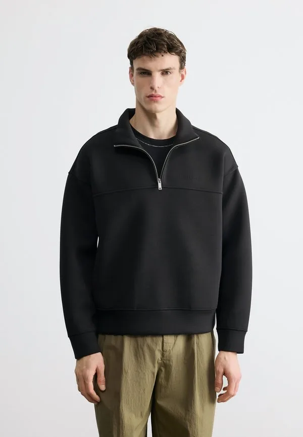 Толстовка с высоким воротником и застежкой-молнией Calvin Klein, Black