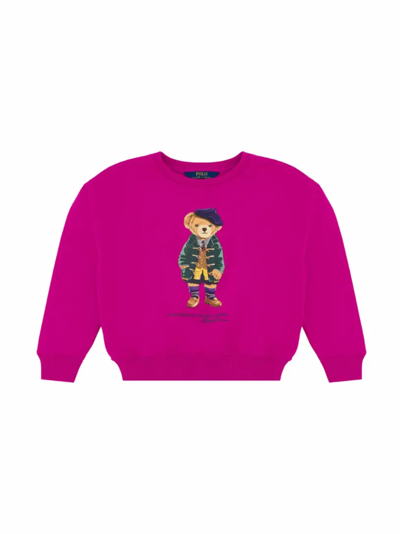 

Хлопковый свитшот Polo Bear Ralph Lauren, розовый