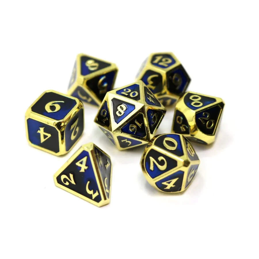 

Полигональный набор Dark Arts Mythica — Подводное течение (7), Metal Poly Dice Sets (Die Hard Dice)