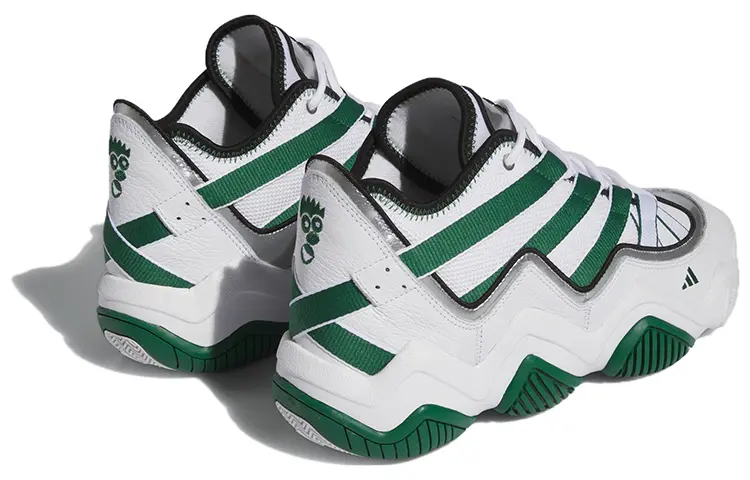 Adidas originals Top Ten Vintage Мужские баскетбольные кроссовки, White/Green — фото 4