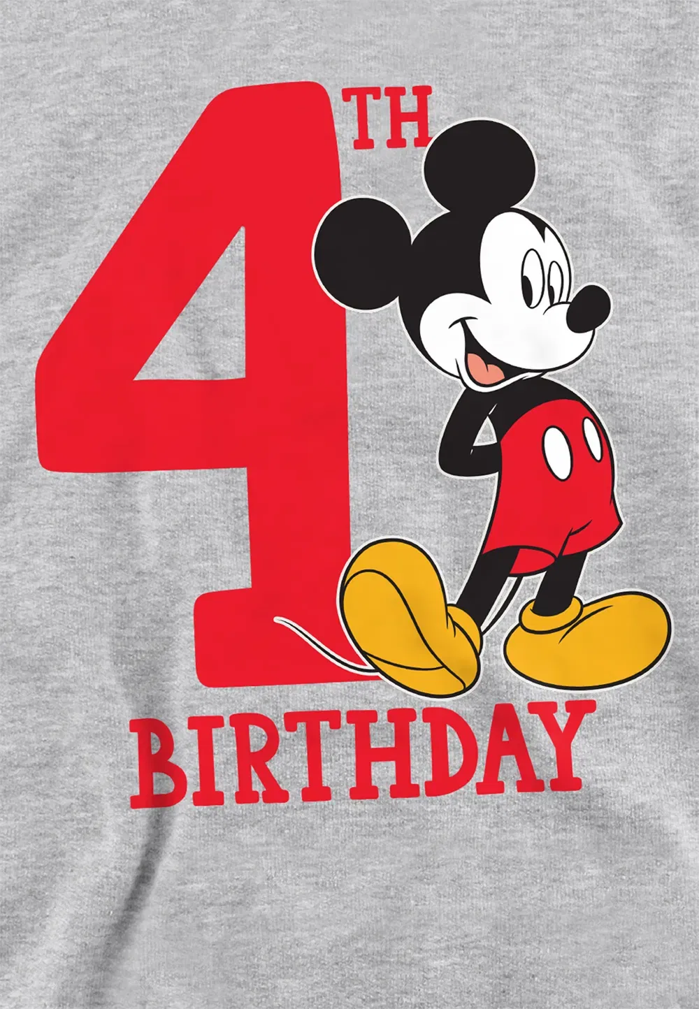 Детская худи с принтом Mickey Mouse, Disney, серый — фото 2