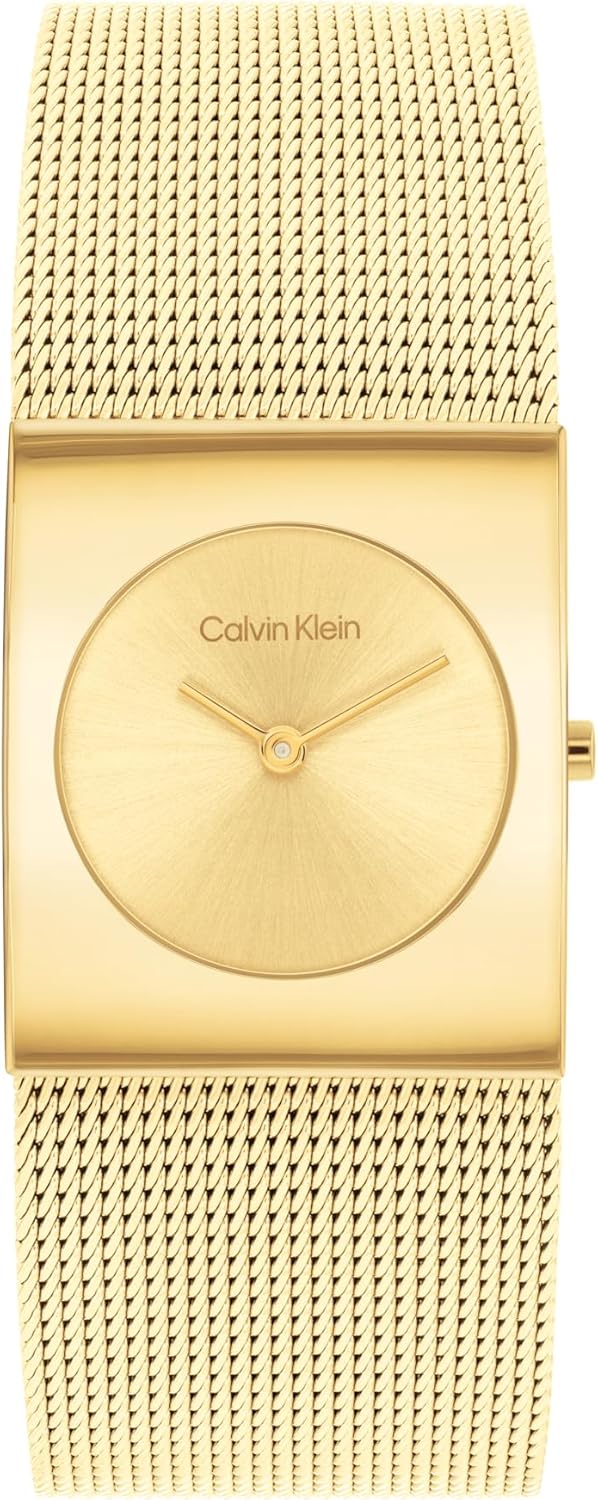 

Женские часы Calvin Klein CK Pulse - кварцевые часы 26 мм, 2 часа, браслет из нержавеющей стали, водонепроницаемость 30 метров, минималистичный стиль, модные часы премиум-класса, подарок для нее, Gold Plated, Позолоченный, Женские часы Calvin Klein CK Pul