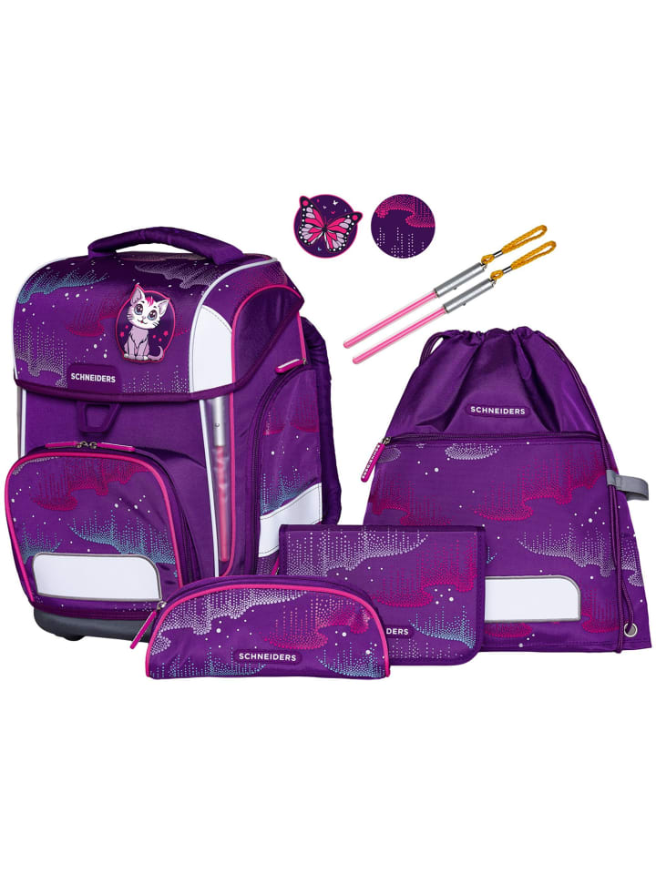 

SCHNEIDERS Набор из 8 школьных сумок Ergolite с волнистым рисунком в горошек