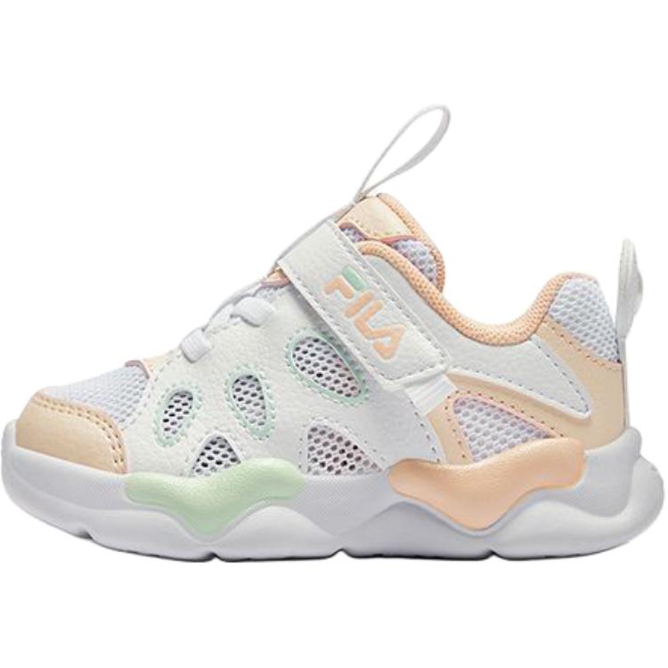 

Нескользящие износостойкие низкие туфли для малышей FILA KIDS, белый/зеленый/оранжевый