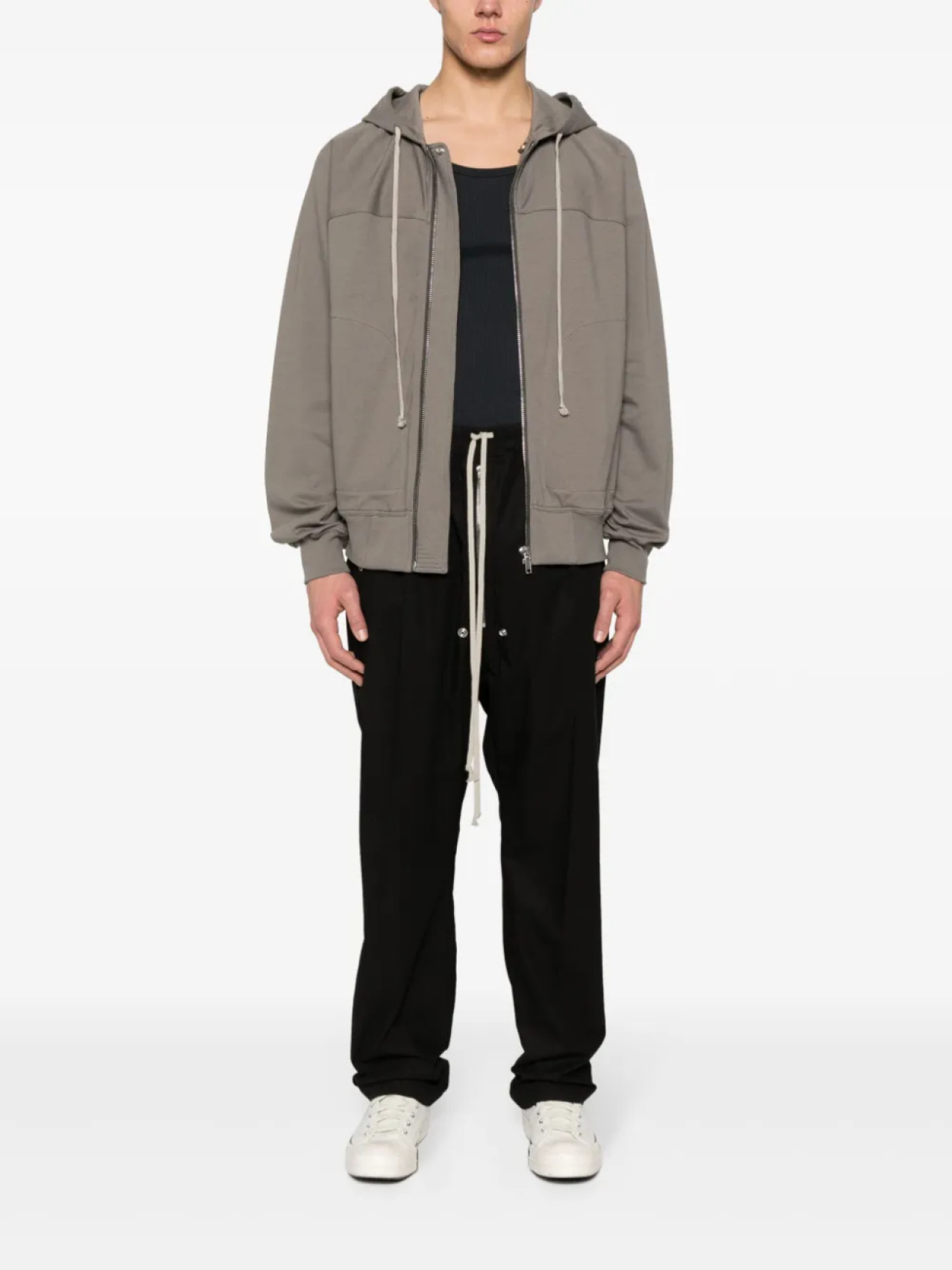 Rick Owens зауженные брюки с низким шаговым швом, черный — фото 2
