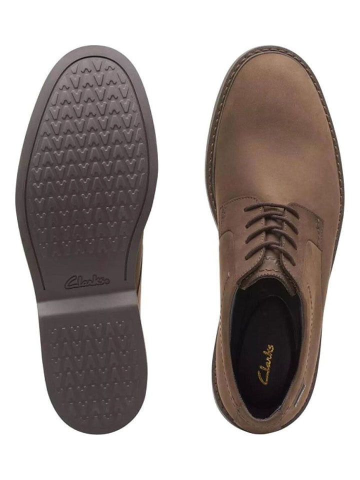 Clarks Кожаные туфли на шнуровке "Аттикус" коричневого цвета — фото 4