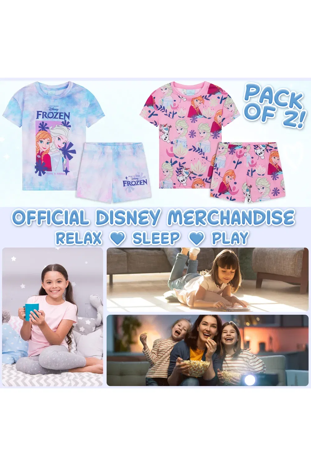 Пижама детская Frozen 2-pack, Disney, мультиколор — фото 2