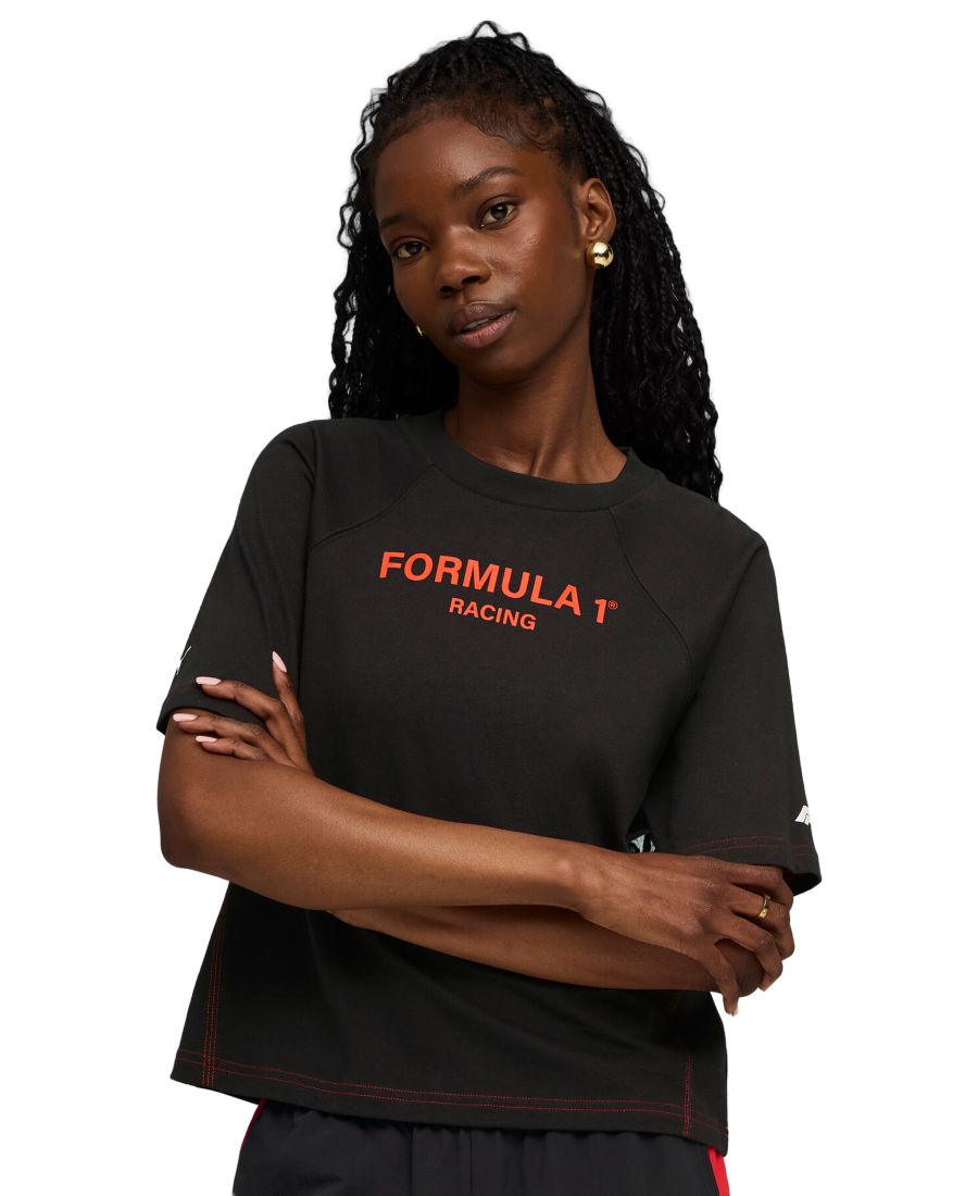 

Женская футболка с коротким рукавом и логотипом Формулы-1 Puma, Puma Black, Черный, Женская футболка с коротким рукавом и логотипом Формулы-1 Puma, Puma Black