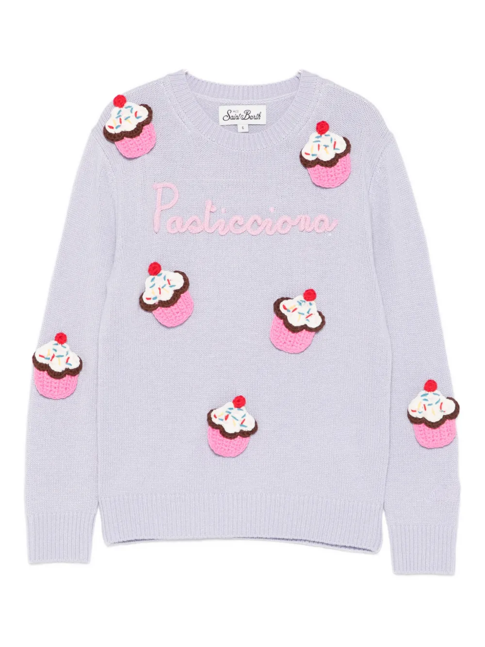 

Свитер с аппликацией "Принцесса Капкейк" Mc2 Saint Barth Kids, фиолетовый