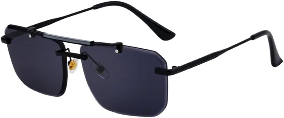 

Классические солнцезащитные очки без оправы для женщин и мужчин, роскошные винтажные солнцезащитные очки для вождения без двойной оправы для мужчин generic, C3gray