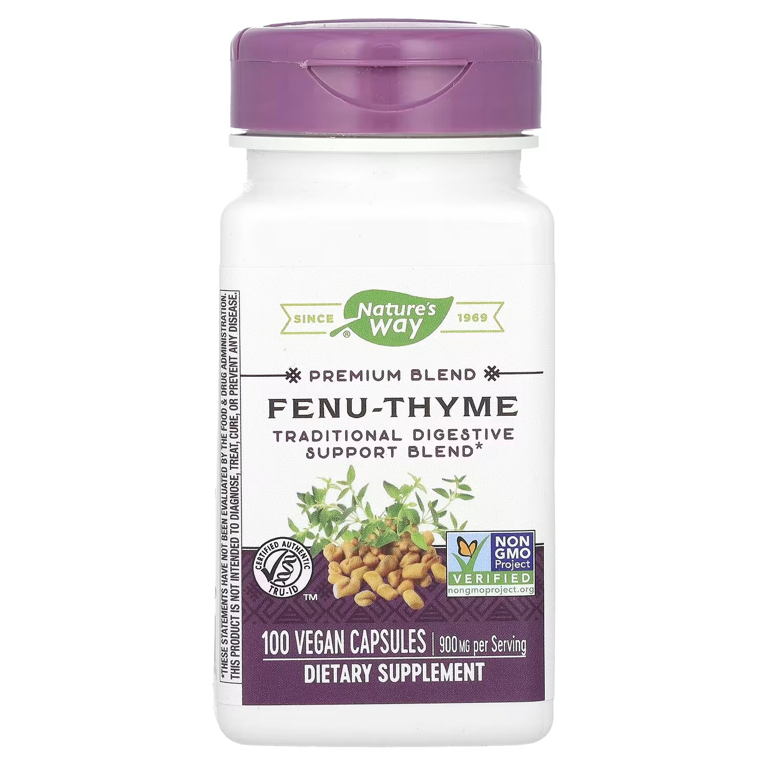 

Фену-тимьян Nature's Way 900 мг, 100 веганских капсул