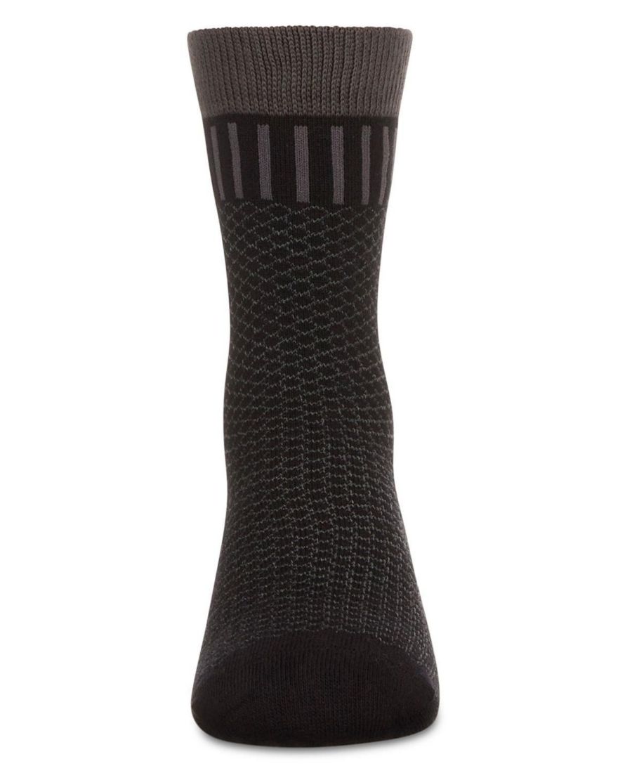 Детские хлопковые носки с геометрическим узором MeMoi, Black — фото 3