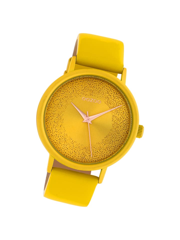 

Аналоговые наручные часы Oozoo Timepieces, желтые, большие (примерно 42 мм)