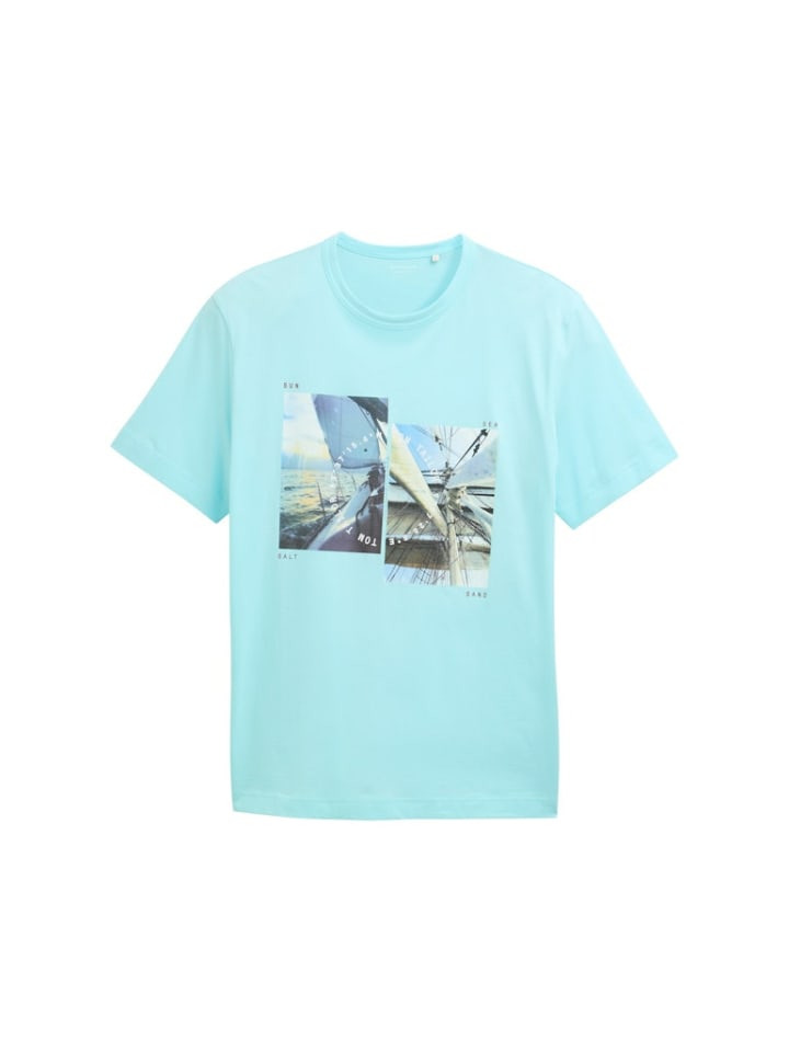 

Tom Tailor Мужская футболка с круглым вырезом бирюзового цвета, Зеленый, Tom Tailor Мужская футболка с круглым вырезом бирюзового цвета