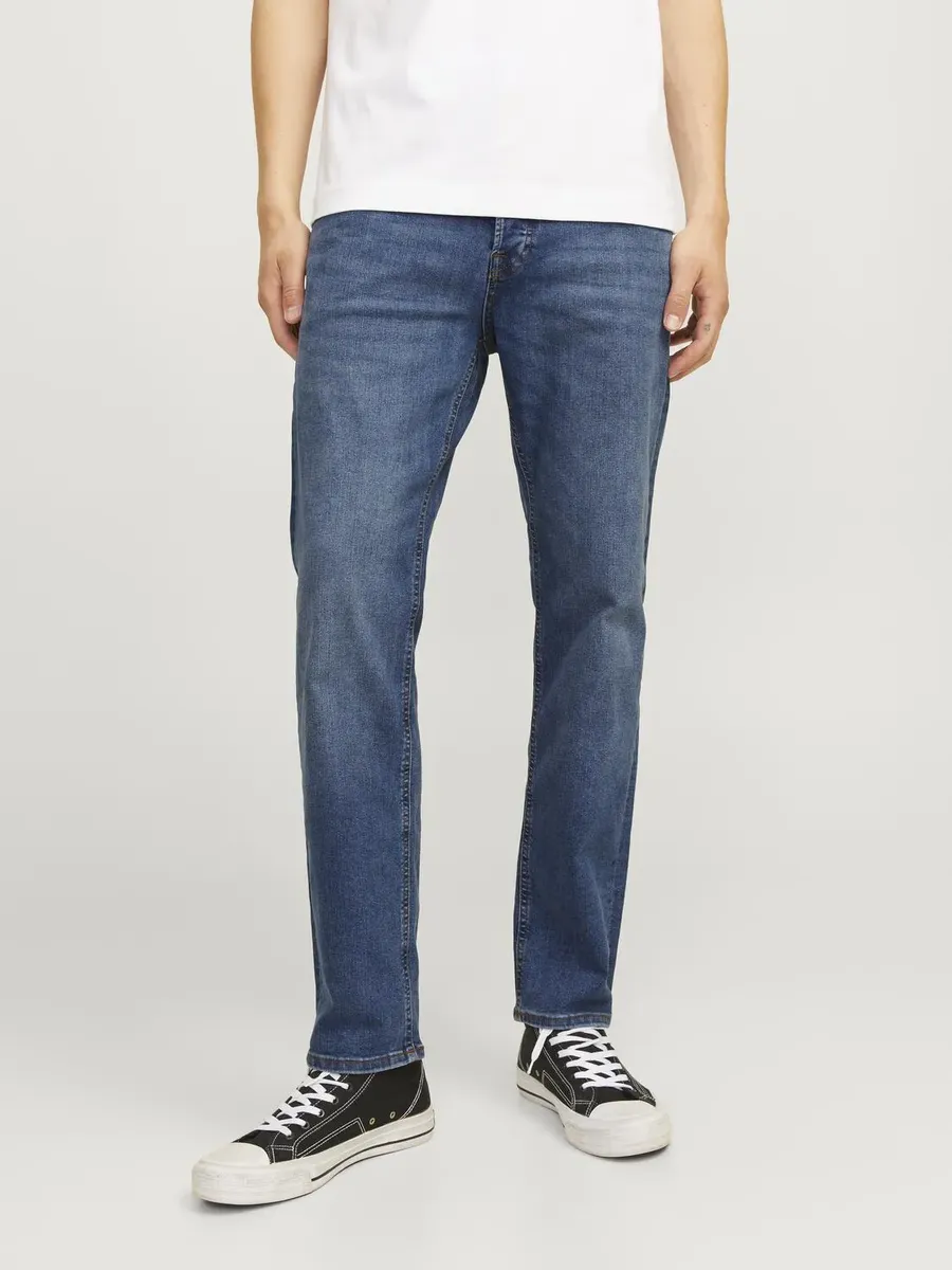 

Джинсы комфортного кроя Jack & Jones "JJIMIKE JJORIGINAL SQ 223", с эффектом потертости, создающим эффект потертости, синий