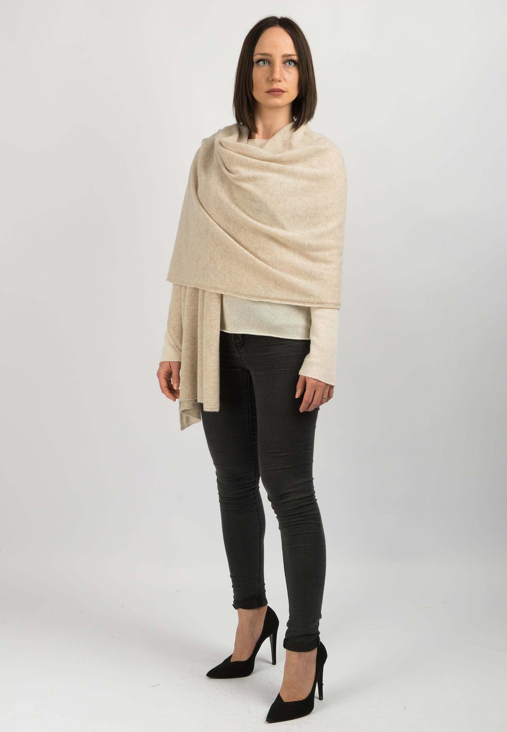 

Шарф Dalle Piane Cashmere, бежевый