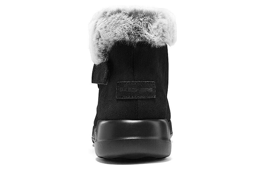 Зимние ботинки Skechers с мехом на плоской подошве, черный — фото 4