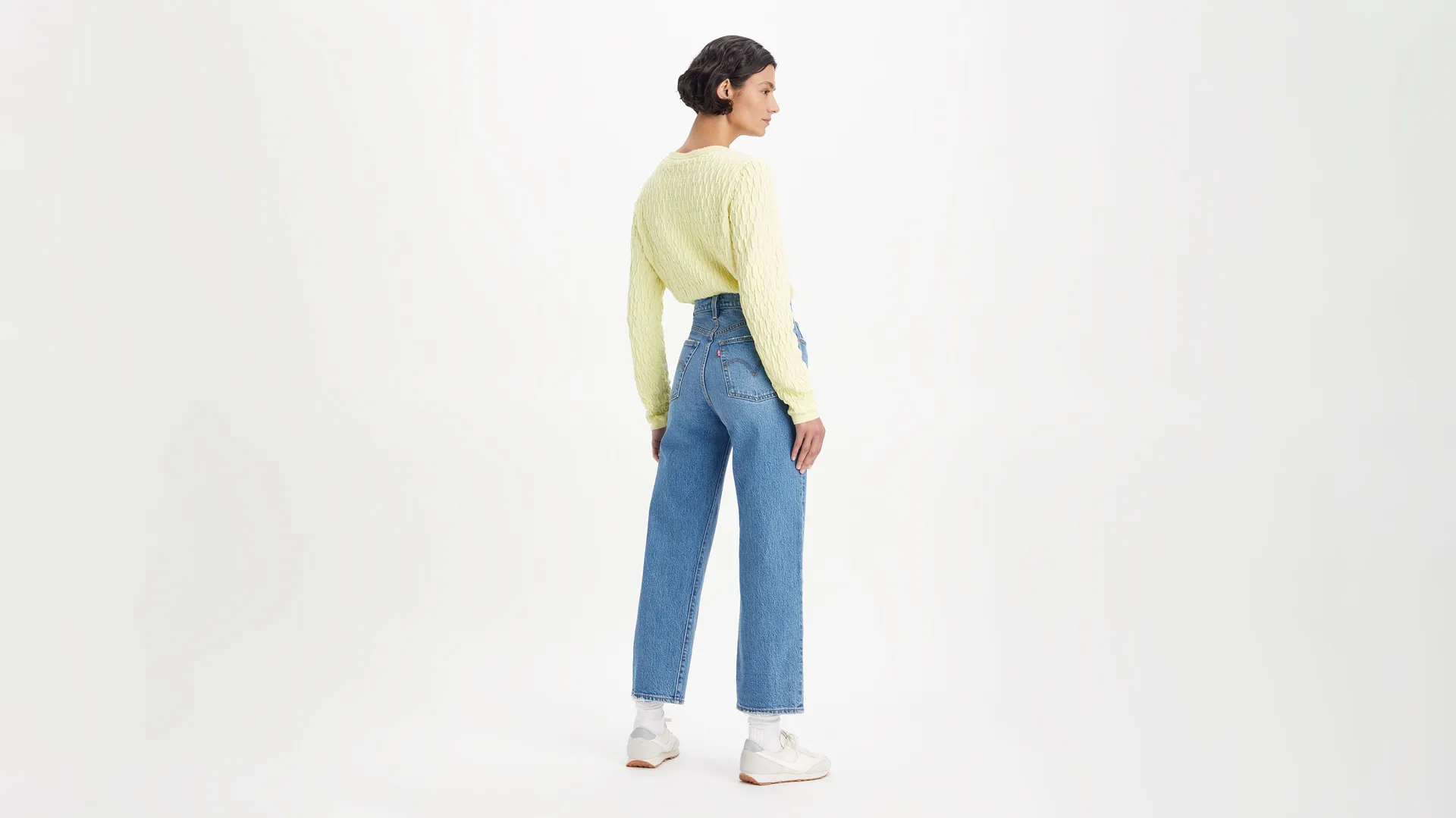 Прямые женские джинсы с эффектом реберной клетки Levi's, коричневый — фото 3