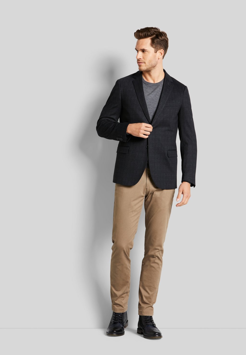 

Пиджак JERSEY bugatti, темно-серый