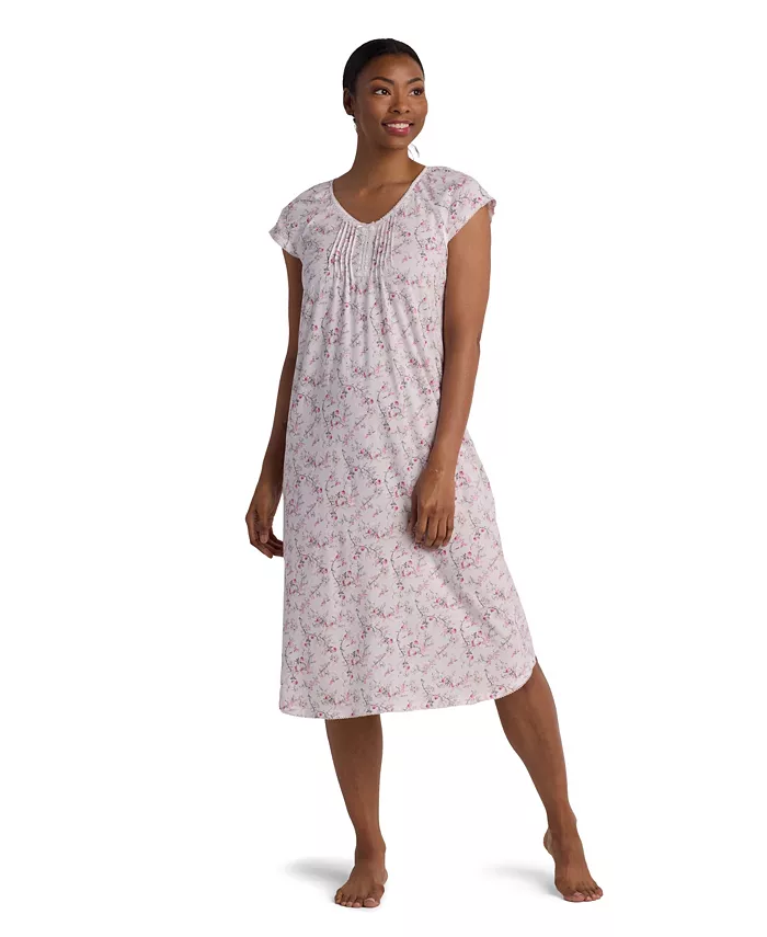 

Женское длинное ночное платье с короткими рукавами и принтом Miss Elaine