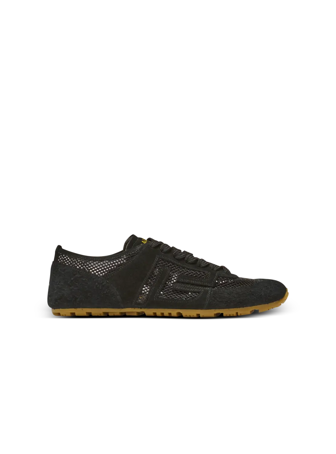 Кроссовки Racer 45 из телячьей кожи, замши и нейлона Balmain, белый/черный