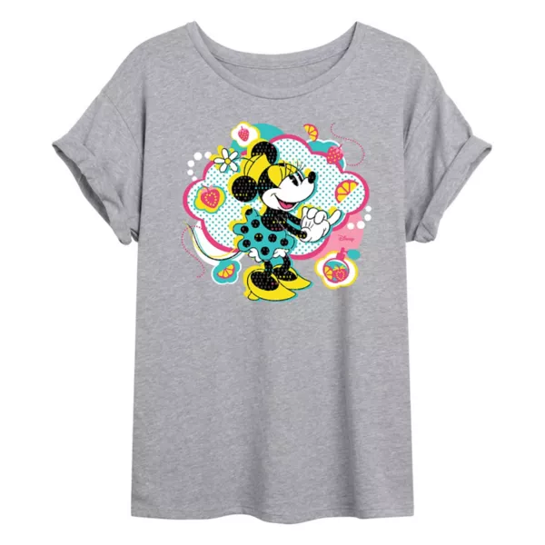 

Футболка оверсайз с принтом Minnie Mouse Pop Cloud для девочек Disney, серый