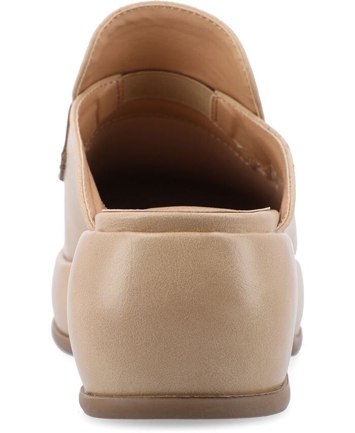 Женские туфли-мюли на платформе Antonina Tru Comfort из пенопласта Journee Collection, цвет Tan — фото 3