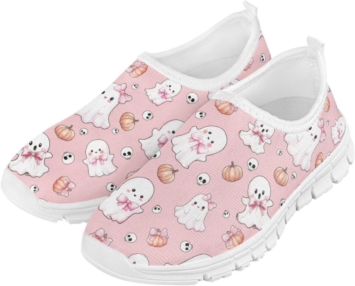 

Кроссовки с легким надеванием Doojoayie для мальчиков, дышащие, для активных детей, летние спортивные кроссовки, Cute Ghost Print