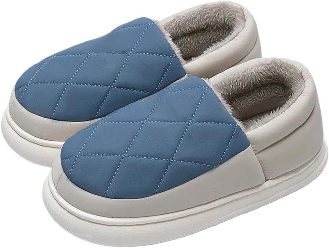 

Домашние тапочки для мужчин и женщин, зимние теплые, повседневные с нескользящей подошвой, толстые, для дома Uebherv, C1