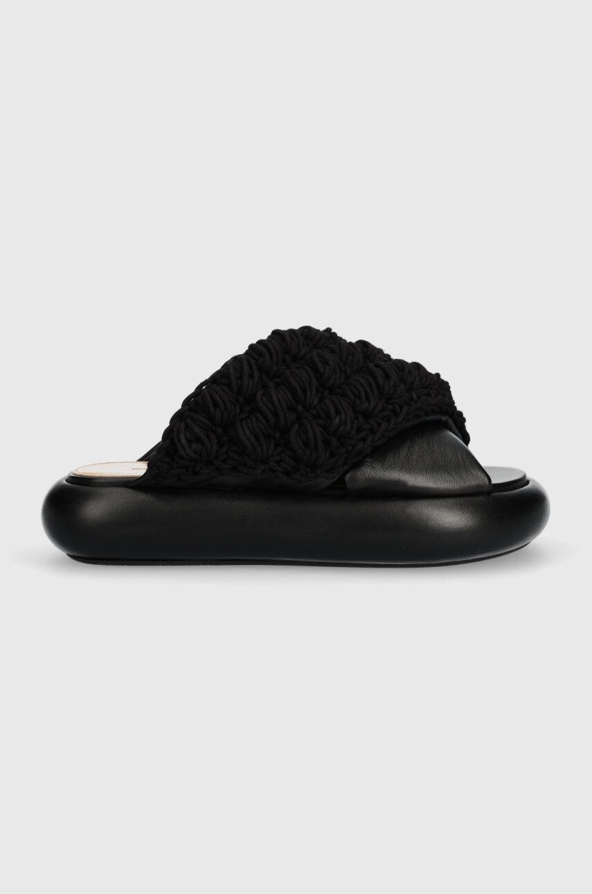 Шлепанцы Twister крючком JW Anderson, черный