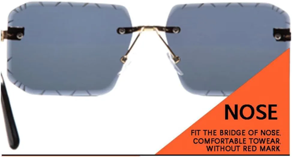 

Солнцезащитные очки без оправы с закругленными краями, металлические витые зеркальные дужки, линзы цвета океана, летние цвета, уличный стиль, женские VFDHN, T22155-c6