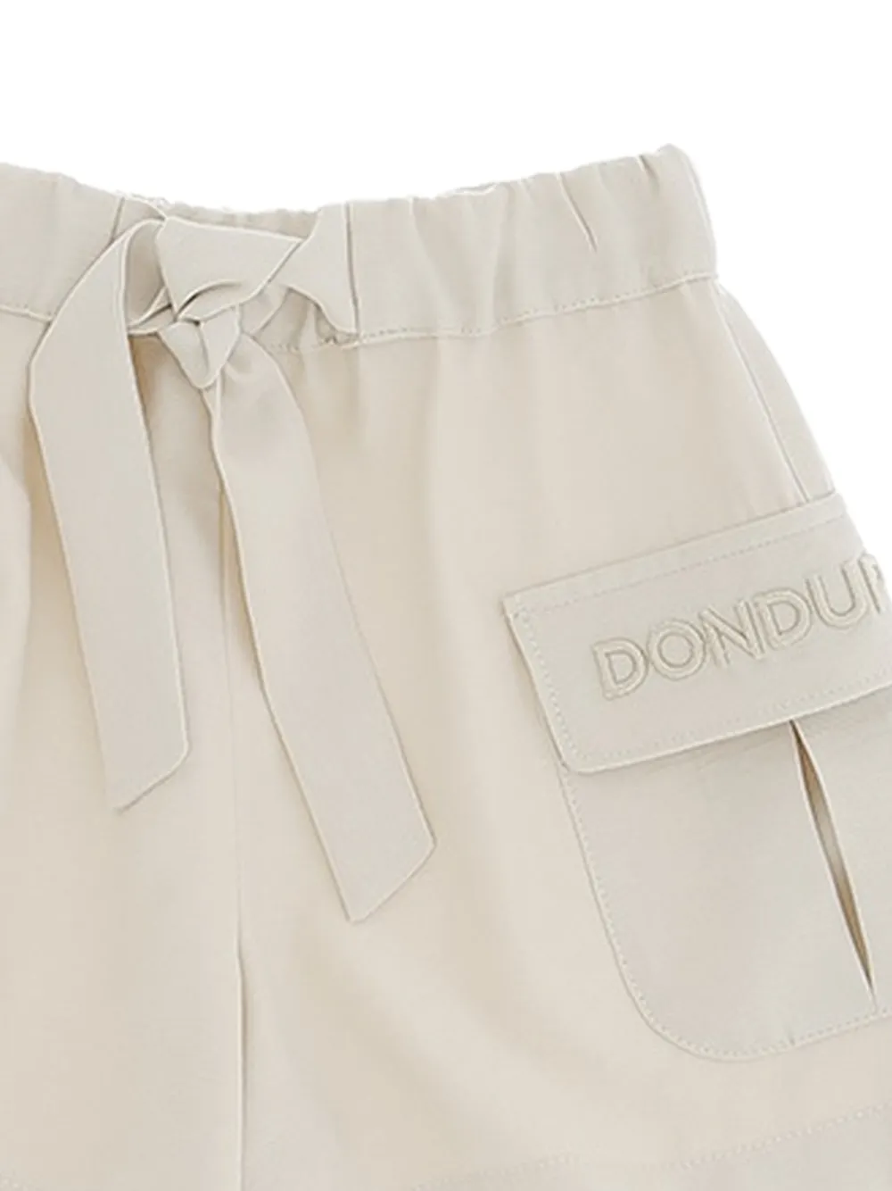 Шорты с вышитым логотипом Dondup Kids, бежевый — фото 2