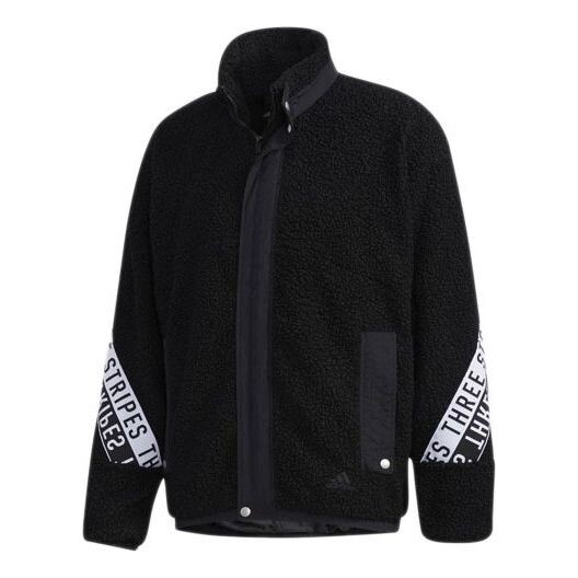 

Куртка adidas M MHS BOA JKT Stand Collar Printing lamb's wool Stay Warm Jacket Black, черный