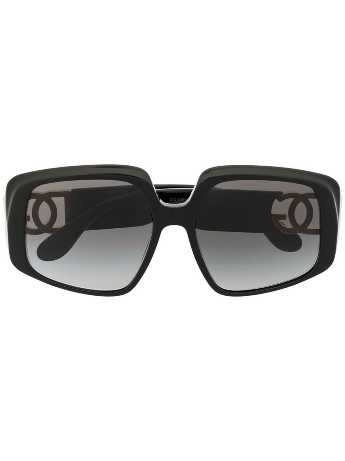 

Dolce & Gabbana Eyewear солнцезащитные очки в массивной оправе с логотипом, черный