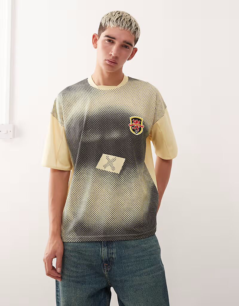 

Желтая футболка с принтом Collusion, Желтый, Желтая футболка с принтом Collusion