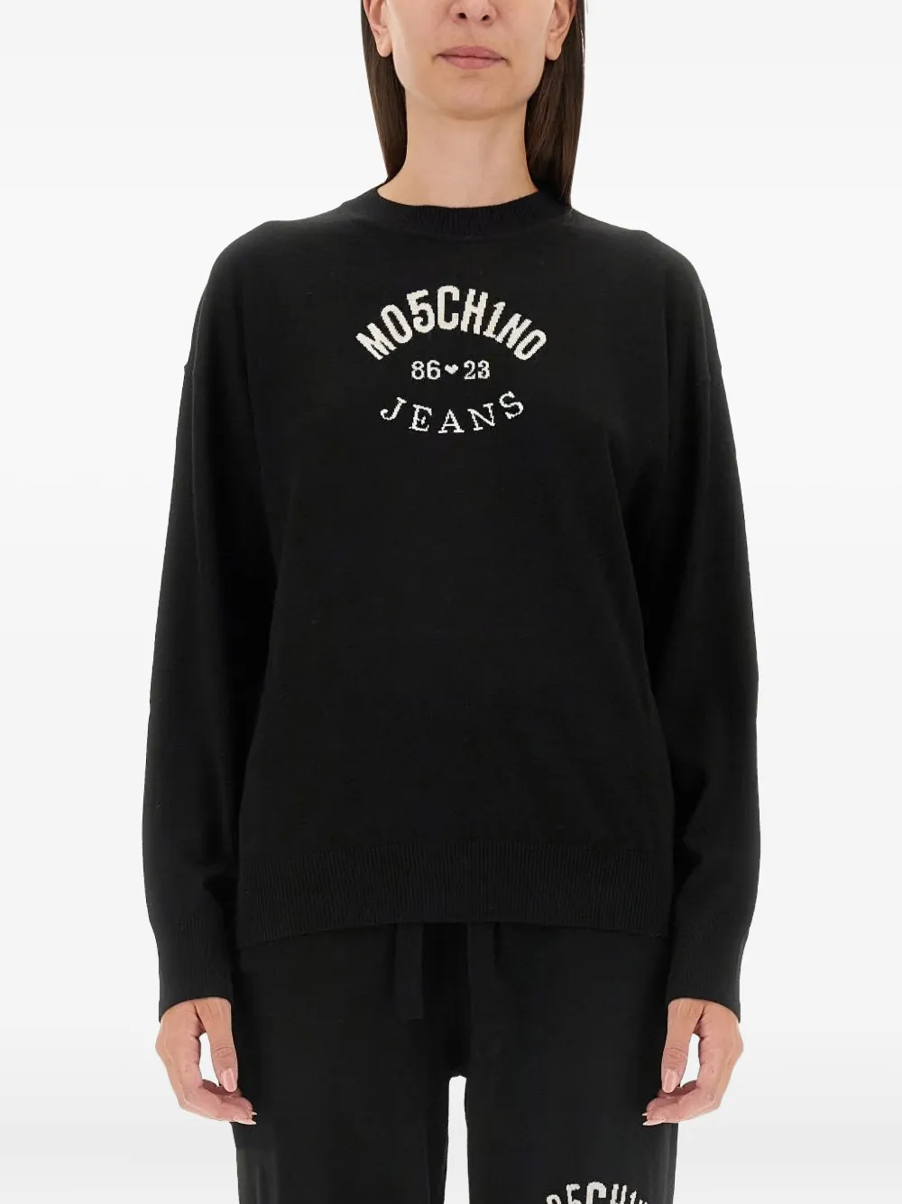 

Логотипный трикотаж Moschino Jeans, черный