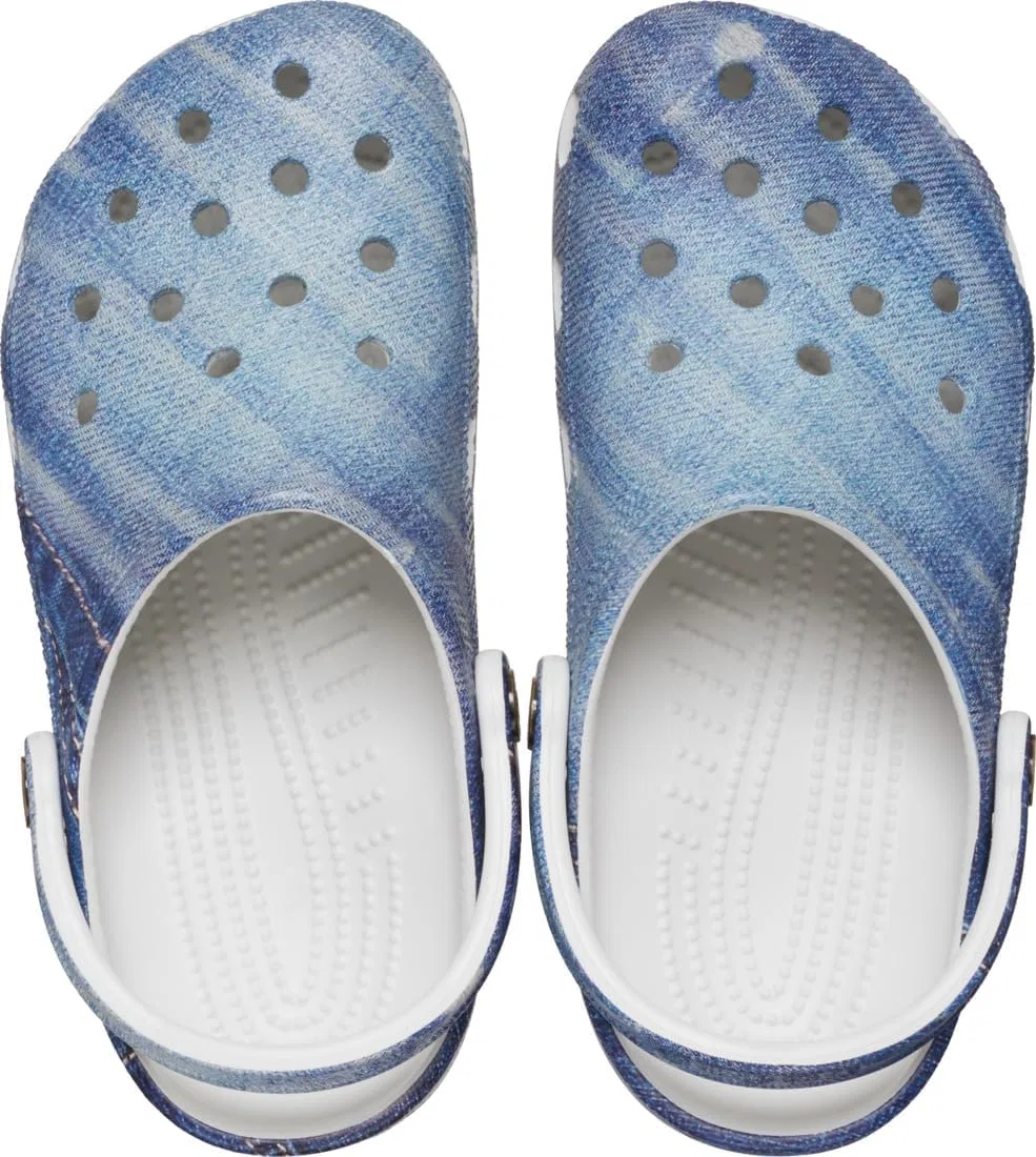Кроксы Unisex Classic Denim Clog Wooden Shoes Crocs, Clair De Lune — фото 4