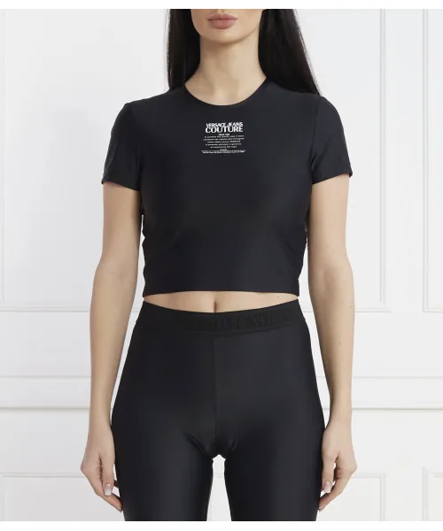 

Футболка Cropped fit Versace Jeans Couture, черный