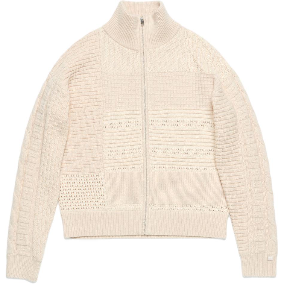 

Свитер на молнии из смешанной пряжи Acne Studios, цвет овсяный