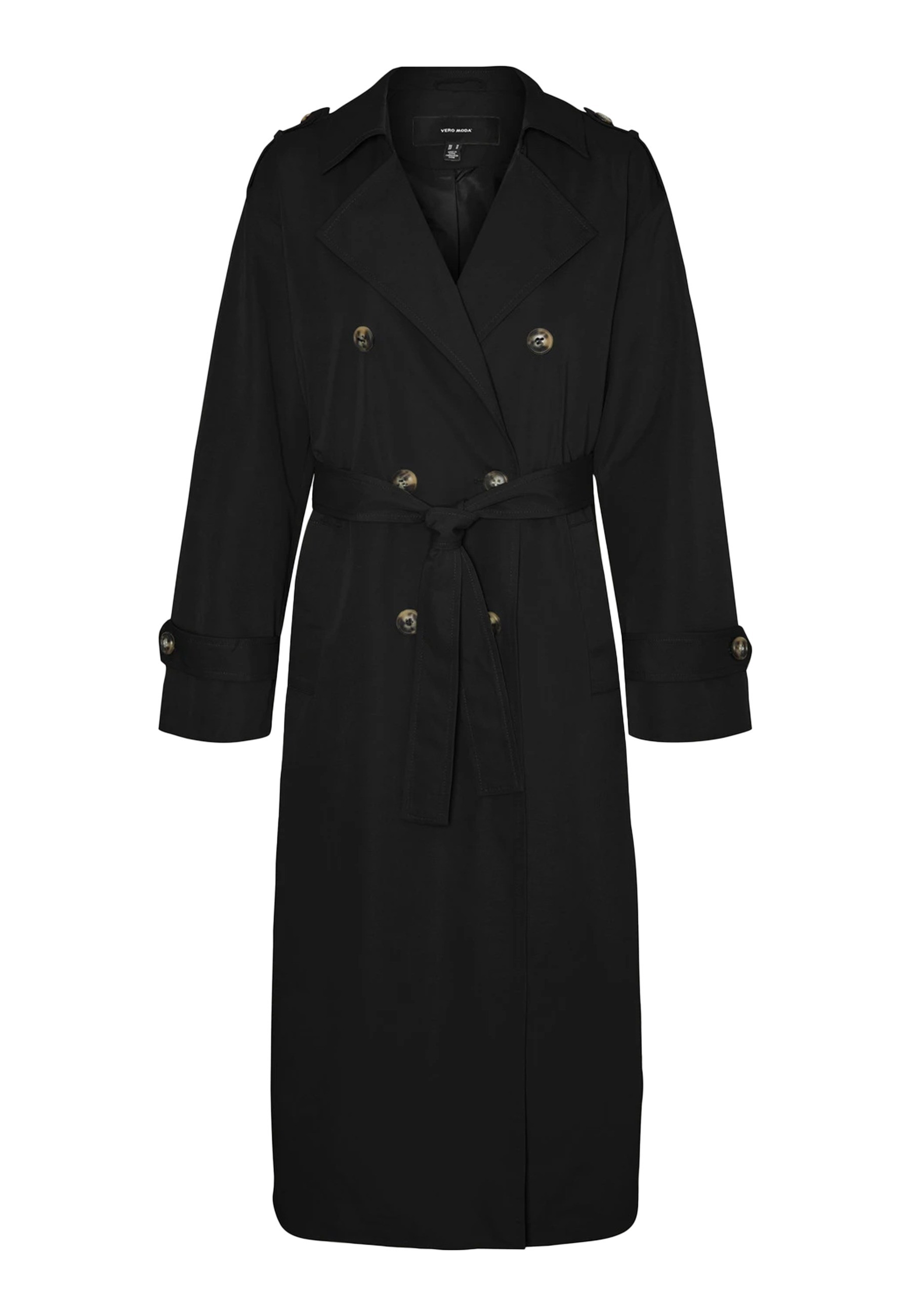 

Плащ Vero Moda на пуговицах, черный