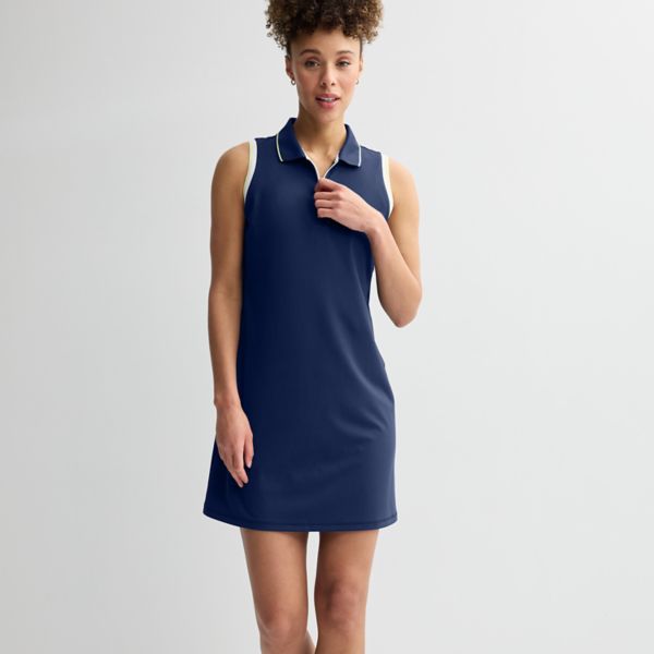 

Женское спортивное платье-поло с майкой Tek Gear, цвет navy romance
