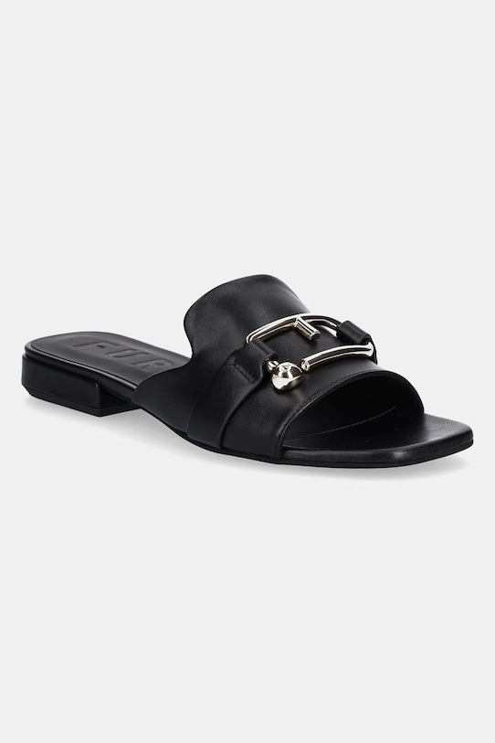 Кожаные шлепанцы Nuvola Mule Furla, черный