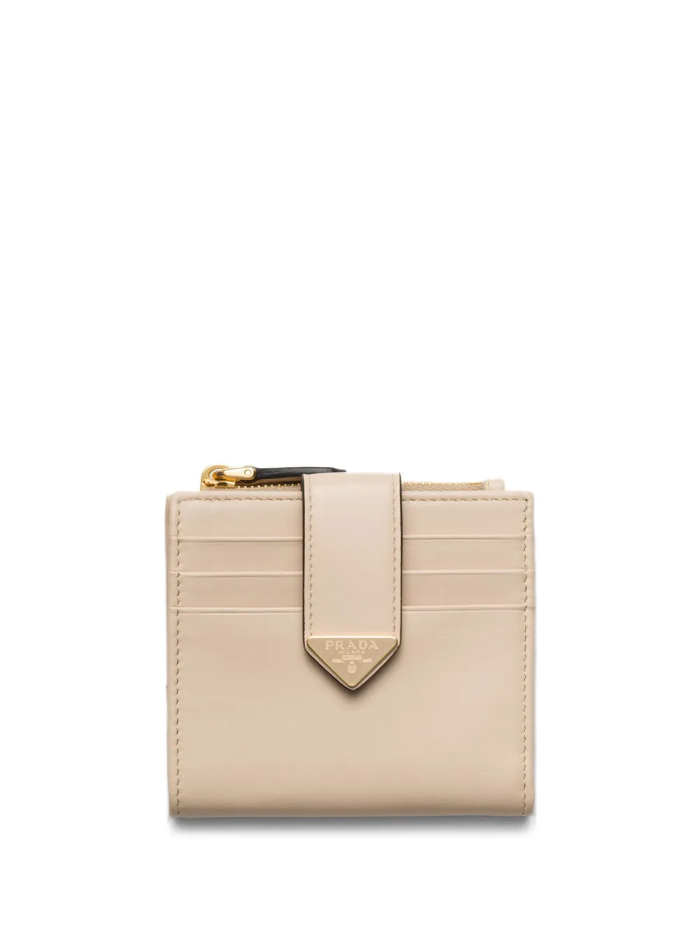 

Маленький складной кошелек Prada, нейтральный