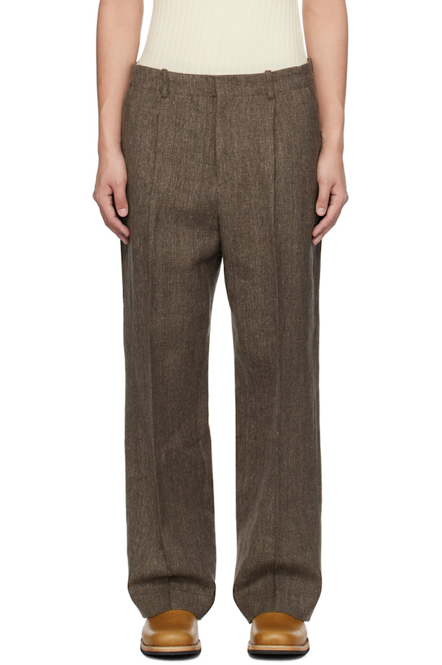 

Штаны чино в стиле "Borrowed" Our Legacy, цвет tobacco delave linen
