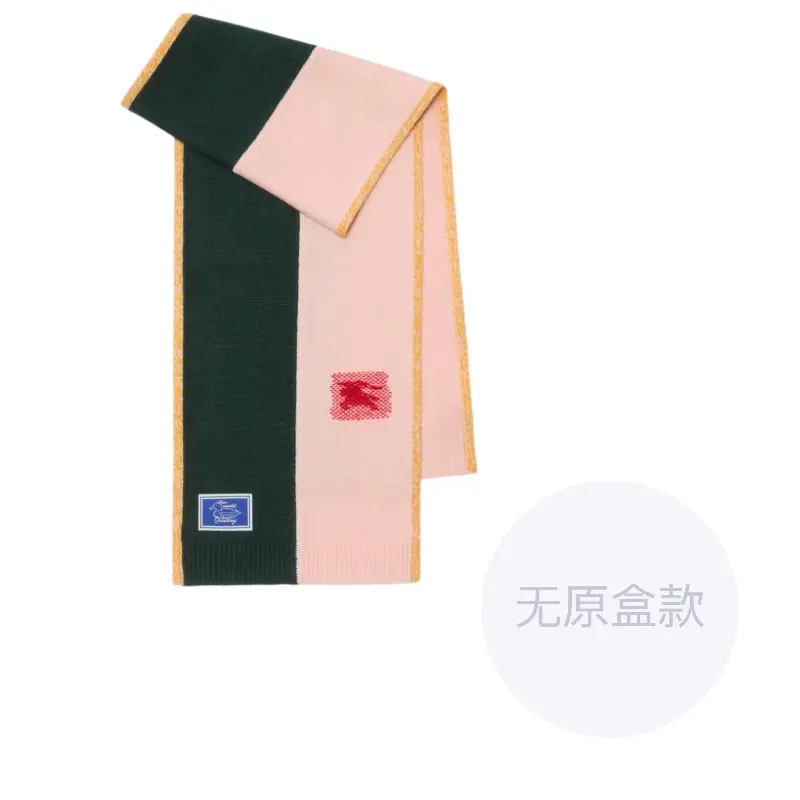 

Burberry Детский кашемировый шарф с цветными блоками, Pink/Black