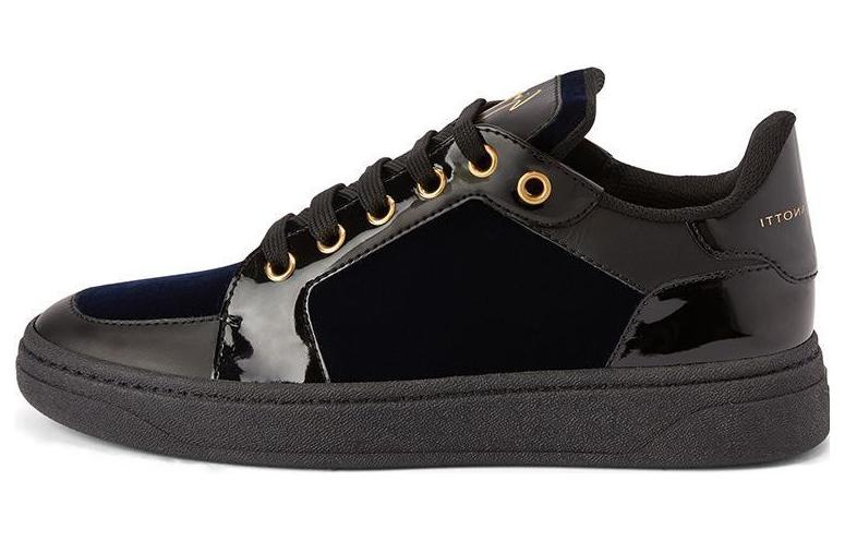 

Контрастные низкие кроссовки Giuseppe Zanotti, Marine Blue