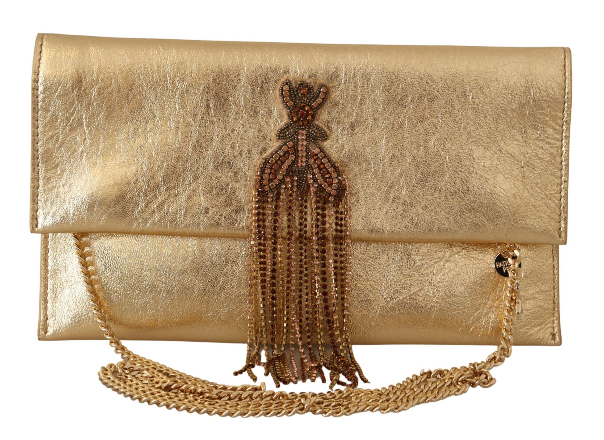 

Сумка Crossbody Elegance из золотистой кожи Patrizia Pepe, золото