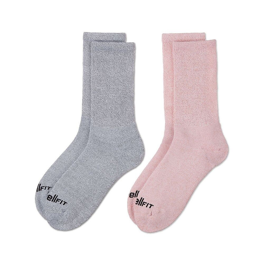 

Набор из 2 пар носков для диабетиков с полной амортизацией MeMoi, цвет Pink Gray