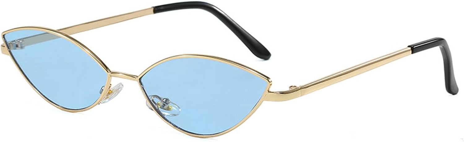 

Сексуальные солнцезащитные очки «кошачий глаз» для женщин, 2025 год, роскошные винтажные солнцезащитные очки в маленькой металлической оправе для женщин, ретро-очки mincl, C2